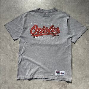 90s Vintage Baltimore Orioles Script Grey T Shirt Size M